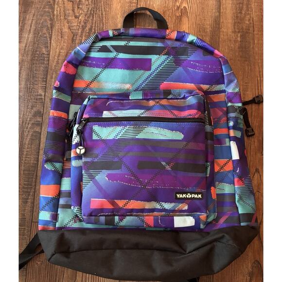 Yak Pak Backpack Geometric Colorful Excellent condition Purple Pink - Picture 1 of 4
